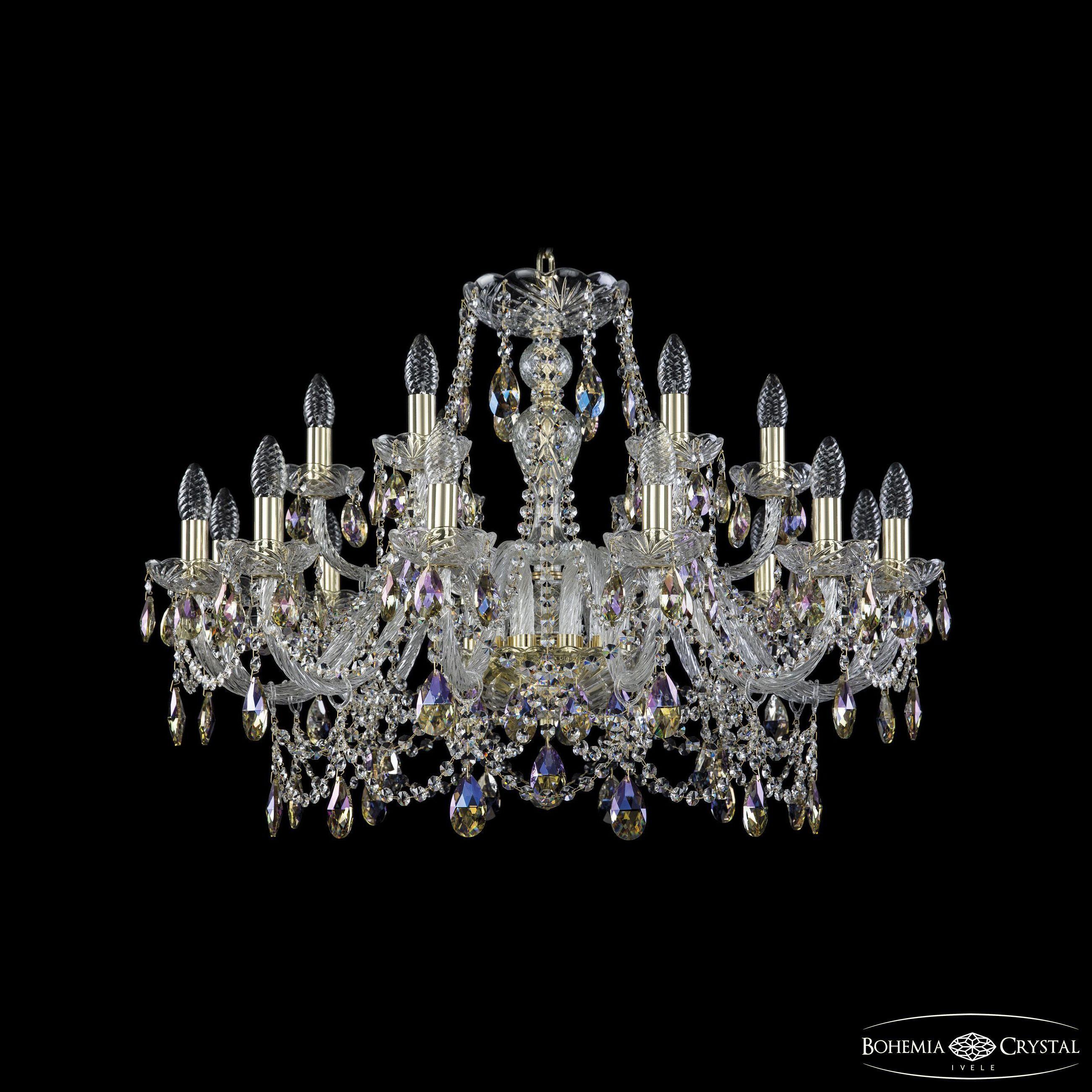 

Подвесная люстра Bohemia Ivele Crystal 1411/12+6/300 G K801