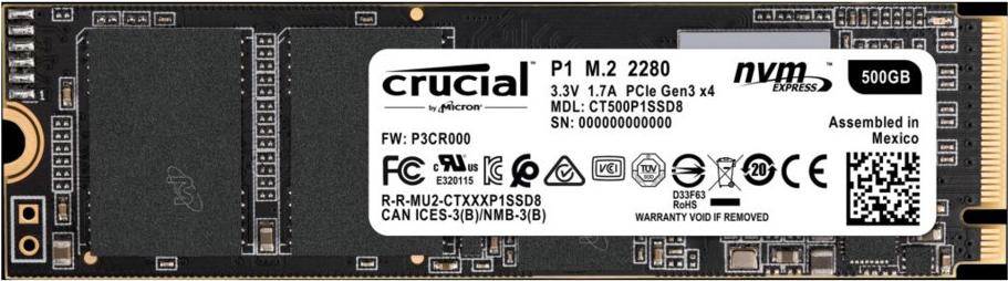 

SSD Crucial P1 500GB CT500P1SSD8, P1 500GB