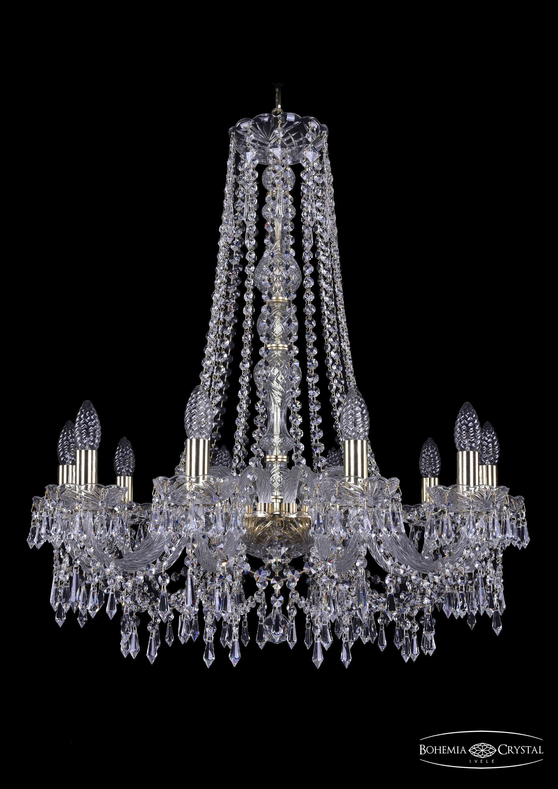 

Подвесная люстра Bohemia Ivele Crystal 1403/10/240/h-76/G