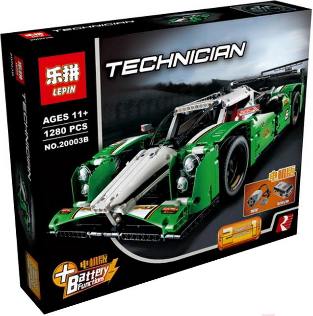 

Конструктор Lepin Зеленый гоночный автомобиль 20003, Зеленый гоночный автомобиль 20003