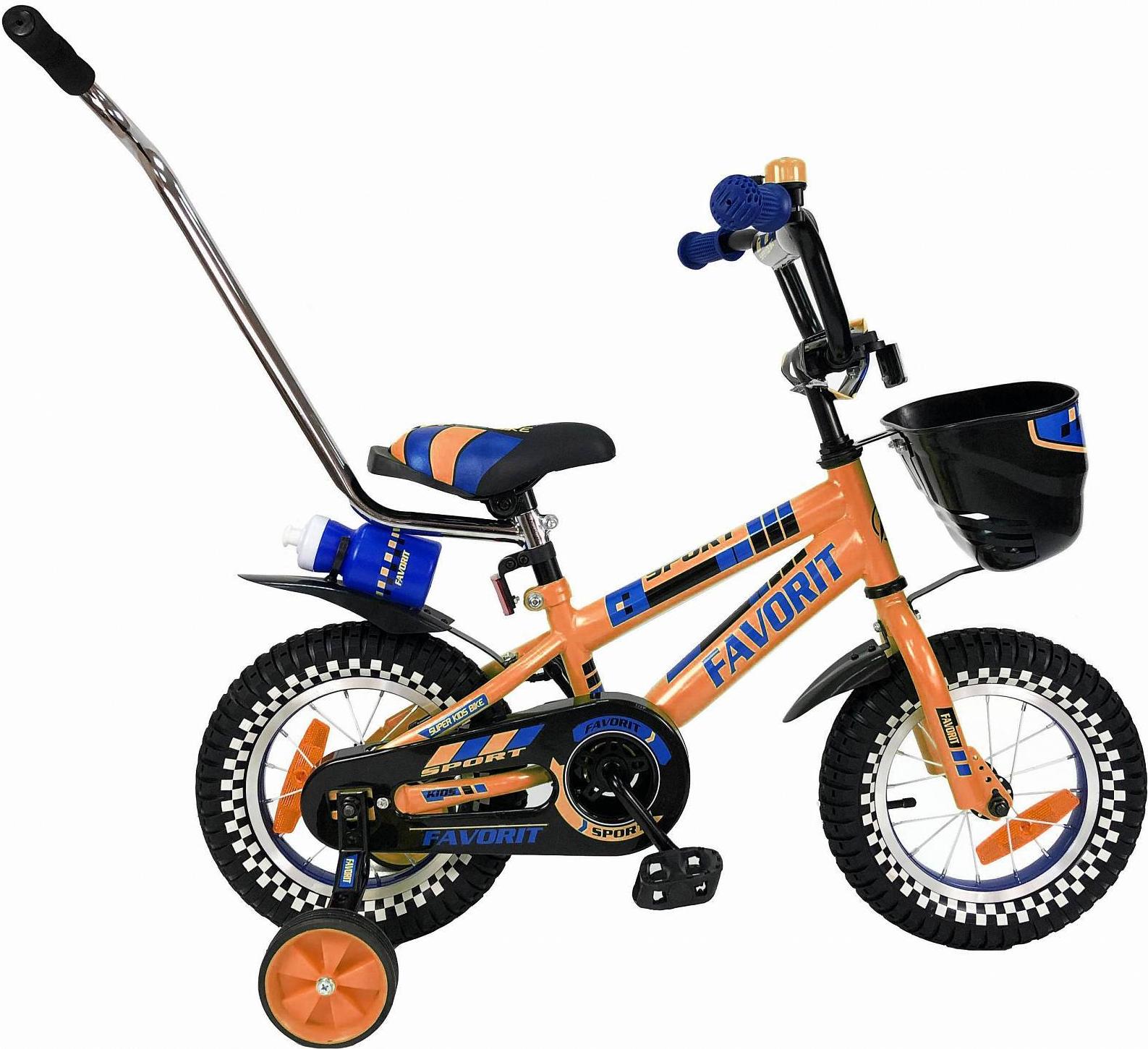 

Велосипед детский с ручкой Favorit Sport 12'' 2019 оранжевый [SPT-12OR], Sport 12 2019 детский