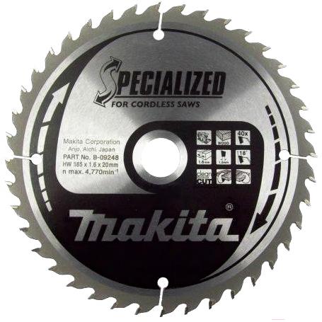 

Диск пильный Makita B-31164, 165x20x1x40T