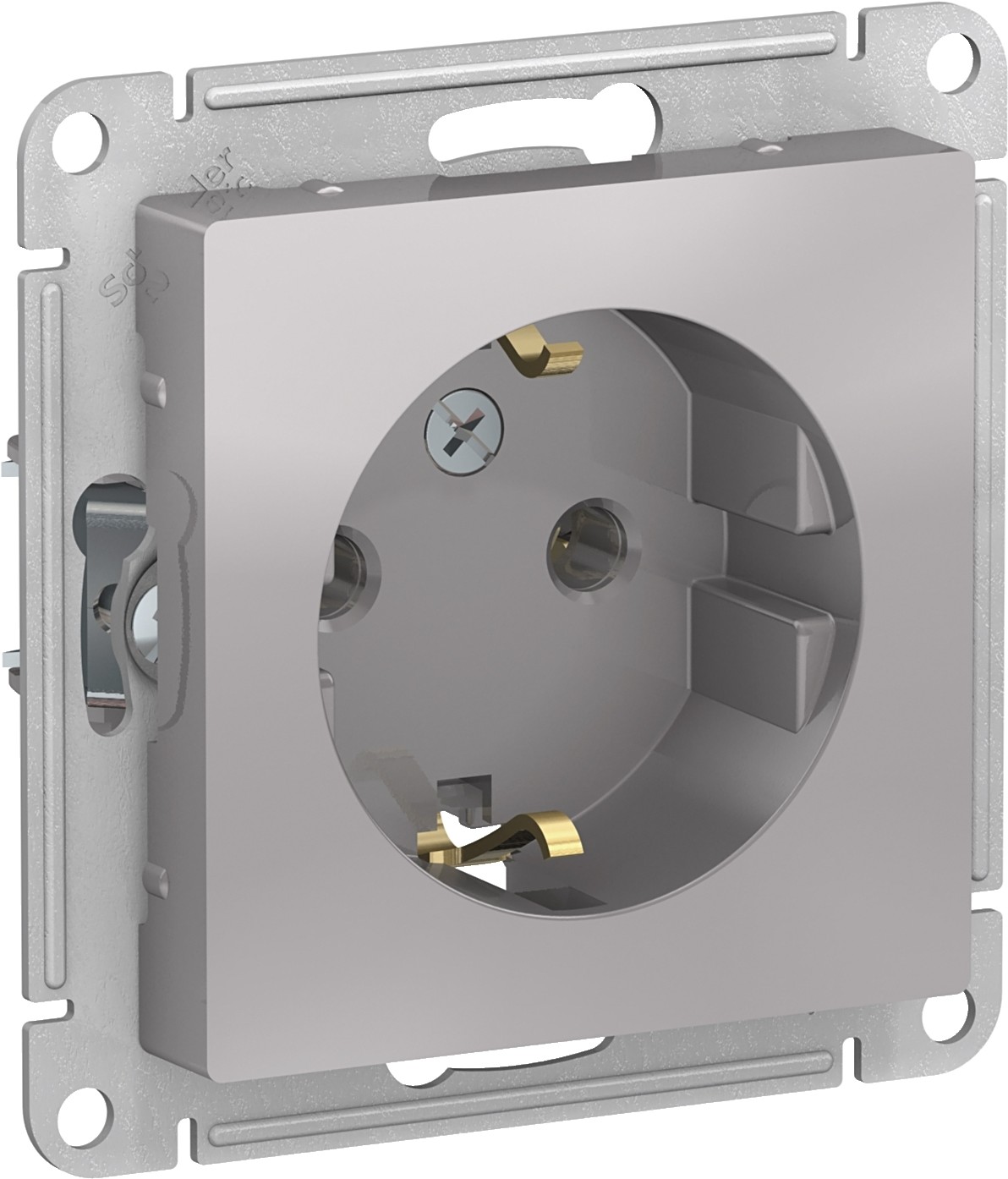 

Розетка Schneider Electric AtlasDesign ATN000343, Schneider Electric AtlasDesign ATN000343, с/з, 16А, механизм, алюминий