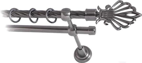 

Карниз Lm Decor Веер 006 2р витой 3.6м антрацит, Веер 006 2р витой 16мм 3.6м