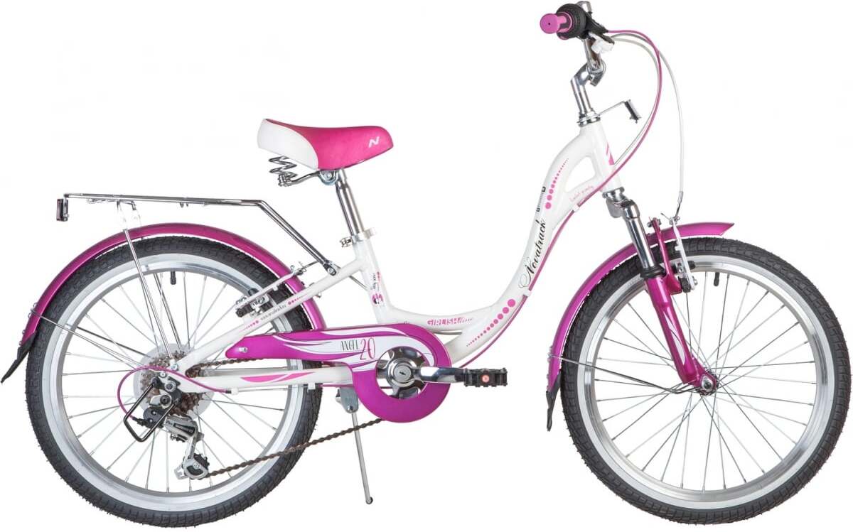 

Велосипед детский Novatrack Angel 20'' 2019 белый [20AH6V.ANGEL.WT9], Детский велосипед Novatrack Angel 20AH6V.ANGEL.WT9 (белый/сиреневый, 2019)