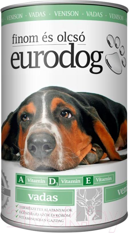 

Корм для собак Eurodog консервы с олениной 415 г, консервы с олениной 415 г