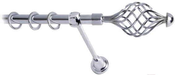 

Карниз Lm Decor Вираж 098 1р гладкий 25мм 2.4м хром, Вираж 098 1р гладкий 25мм 2.4м