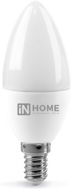 

Светодиодная лампа In Home LED-СВЕЧА-VC Е14 8W 230V 6500К 600Lm [4690612024806], Светодиодная лампочка In Home LED-СВЕЧА-VC Е14 8W 230V 6500К 600Lm 4690612024806