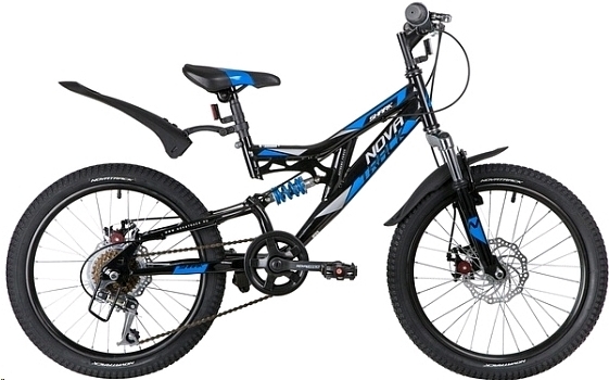 

Велосипед детский Novatrack Shark 20'' черный, Велосипед Novatrack Shark 20 20SS6D.SHARK.BK20 чёрный