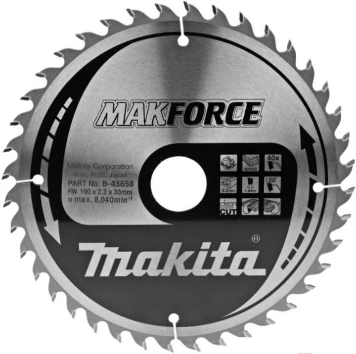 

Диск пильный Makita 190х30 мм 40 зуб [B-43658], 190х30 мм 40 зуб
