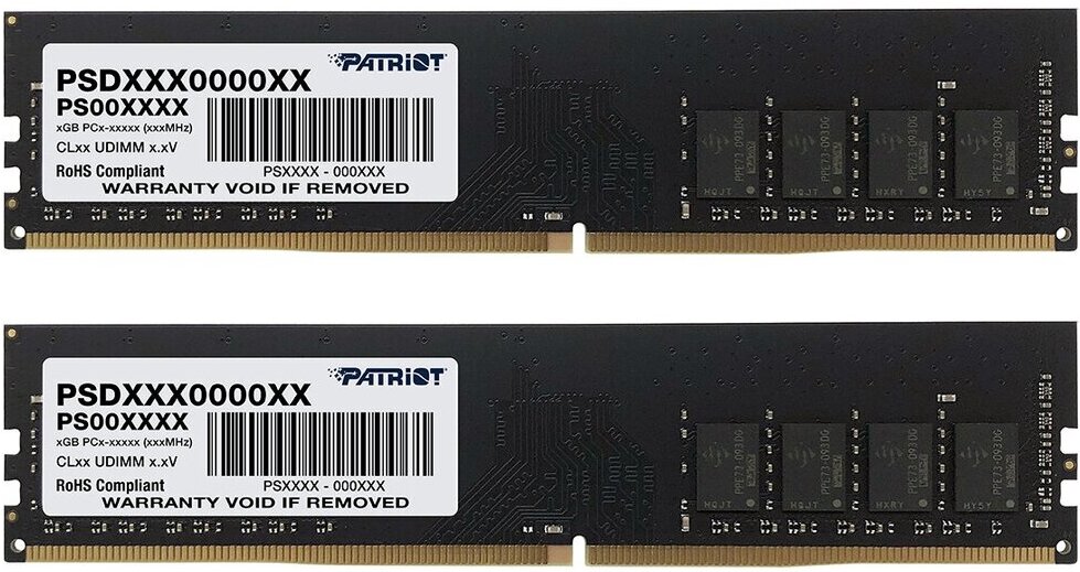 

Оперативная память Patriot DDR 4 DIMM 32Gb PC25600 [PSD432G3200K], Оперативная память Patriot Signature Line 2x16GB DDR4 PC4-25600 (PSD432G3200K)