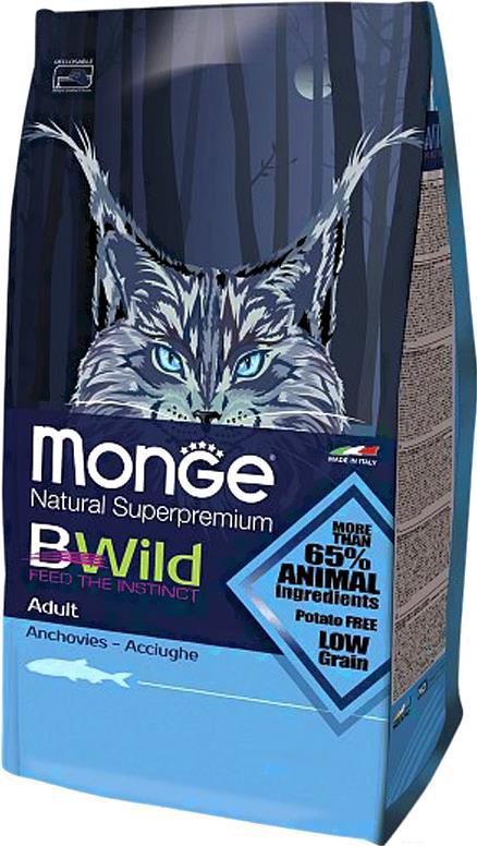 

Корм для кошек Monge Bwild Adult Anchovies 1.5кг, Bwild Adult Anchovies 1.5кг
