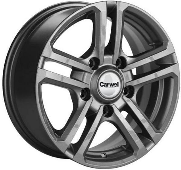 

Автомобильные диски Carwel Niva-ag 16 6.5 5x139.7 35 98.5 AGR / Графитовый с полировкой