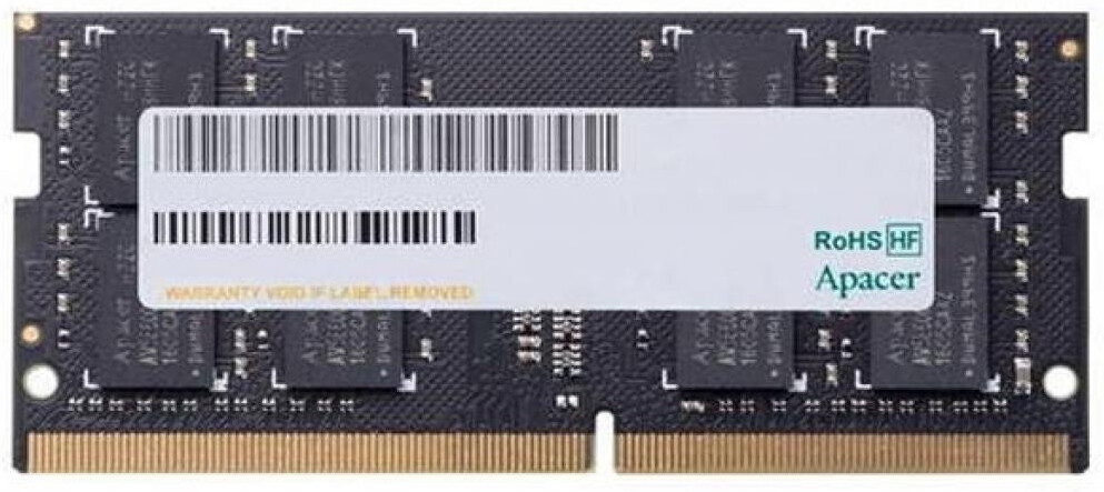 

Оперативная память Apacer 4GB DDR4 SODIMM PC4-21300 AS04GGB26CQTBGH, ОЗУ DDR4-2666 4GB PC-21300 Apacer AS04GGB26CQTBGH (SODIMM)