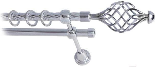 

Карниз Lm Decor Вираж 098 2р витой 4м хром, Вираж 098 2р витой 16мм 4.0м