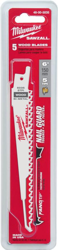

Набор оснастки Milwaukee 48005035, Thin Kerf 150X5 5шт по дереву