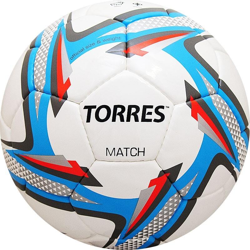 

Футбольный мяч Torres Match pазмер 5 белый/синий/красный, Match p.5