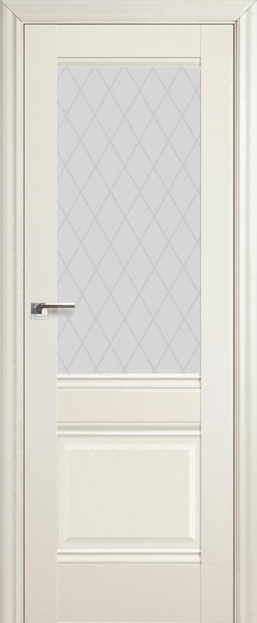 

Межкомнатная дверь ProfilDoors 2X 70x200 эшвайт/стекло/ромб, 2X 70x200
