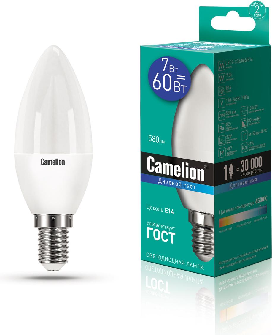 

Светодиодная лампочка Camelion LED7-C35/865/E14 [12648], Светодиодная лампочка Camelion LED7-C35/865/E14 12648