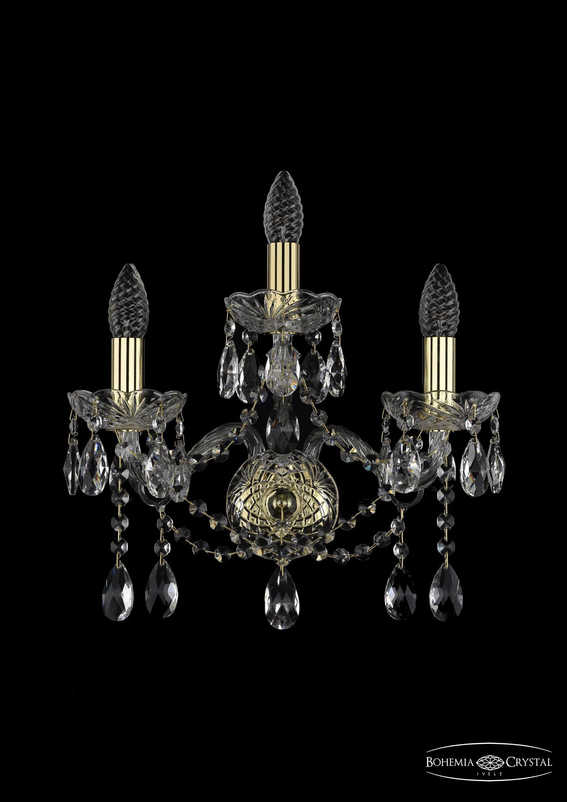 

Подвесная люстра Bohemia Ivele Crystal 1413B/2+1/165/G, Бра Bohemia Ivele Crystal 1413B/2+1/165/G