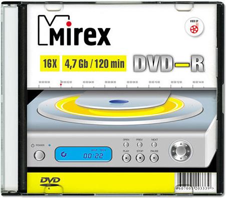 

Оптический диск Mirex DVD-R 4.7 Gb 16x Slim Case 1 [202363], Оптический диск Mirex DVD-R 4.7 Gb 16x Slim Case 1 202363