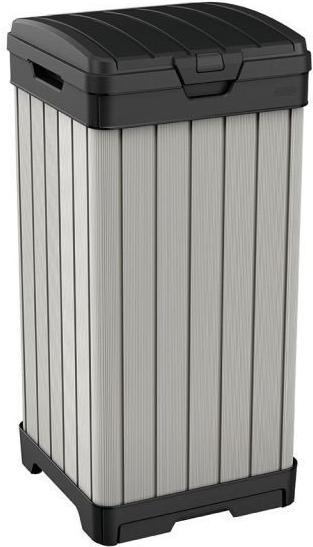 

Мусорный бак Keter ROCKFORD BIN 125L черный/серебро [236996], ROCKFORD BIN 125L