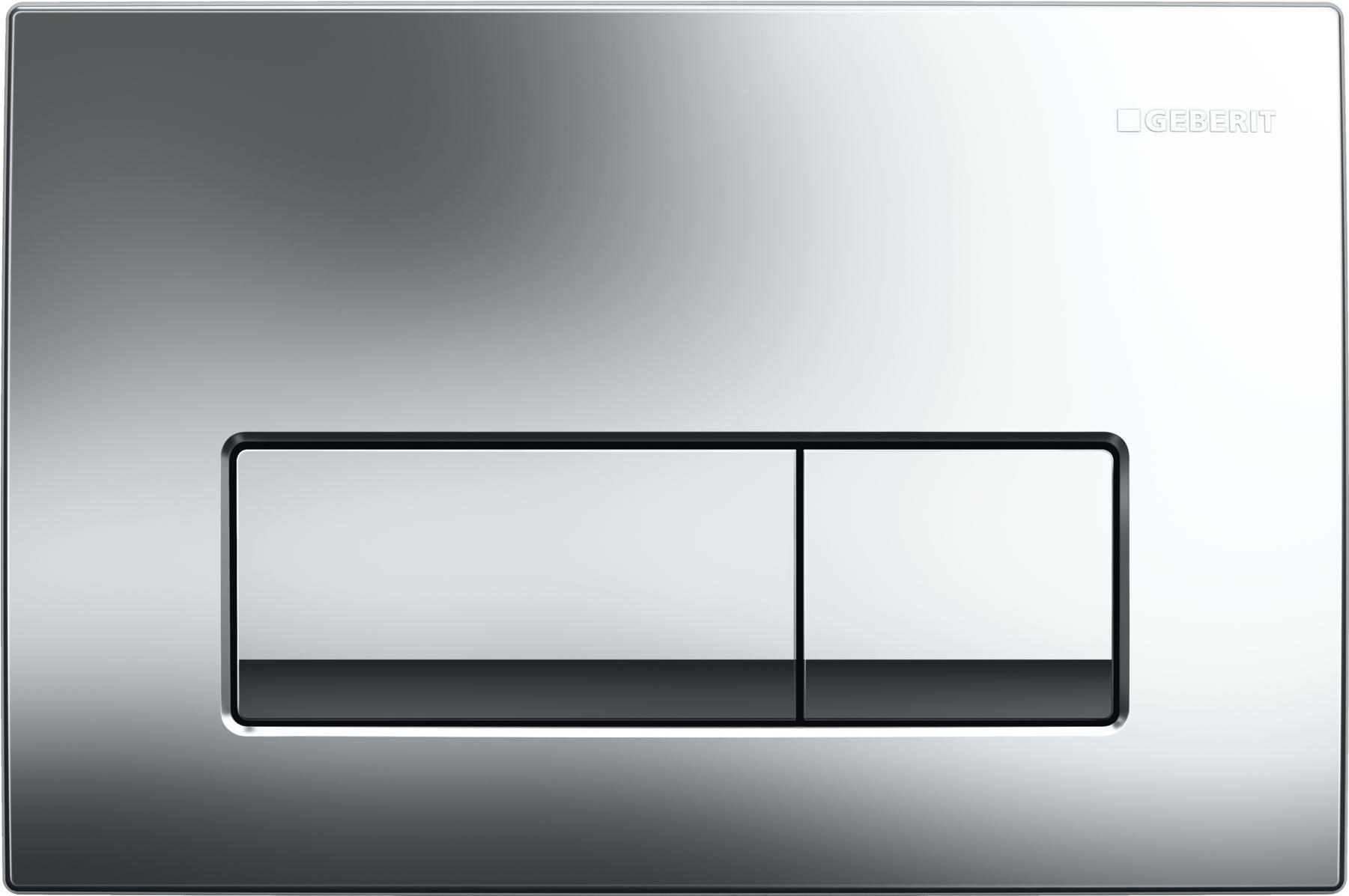 

Панель смыва Geberit Delta 51 115.105.21.1 (глянцевый хром), Клавиша и панель смыва Geberit Delta 51 115.105.21.1 глянцевый хром