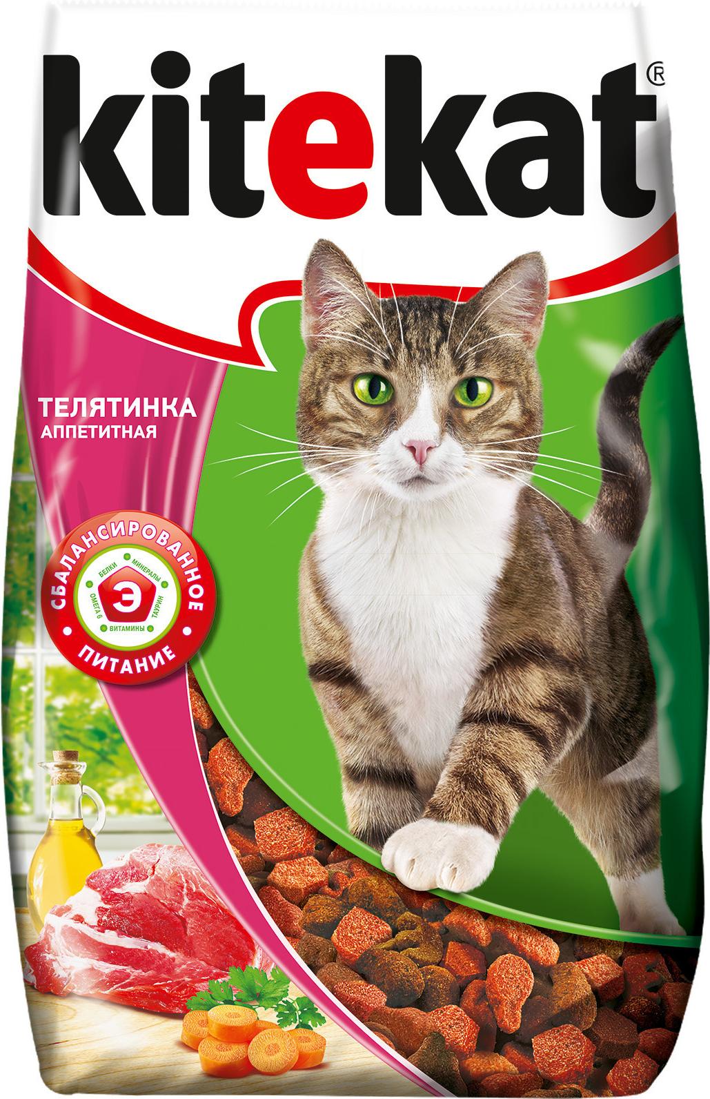 

Корм для кошек Kitekat Телятинка аппетитная 350г