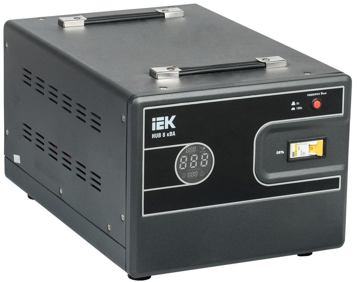 

Стабилизатор напряжения IEK Hub 8кВА (IVS21-1-008-13)
