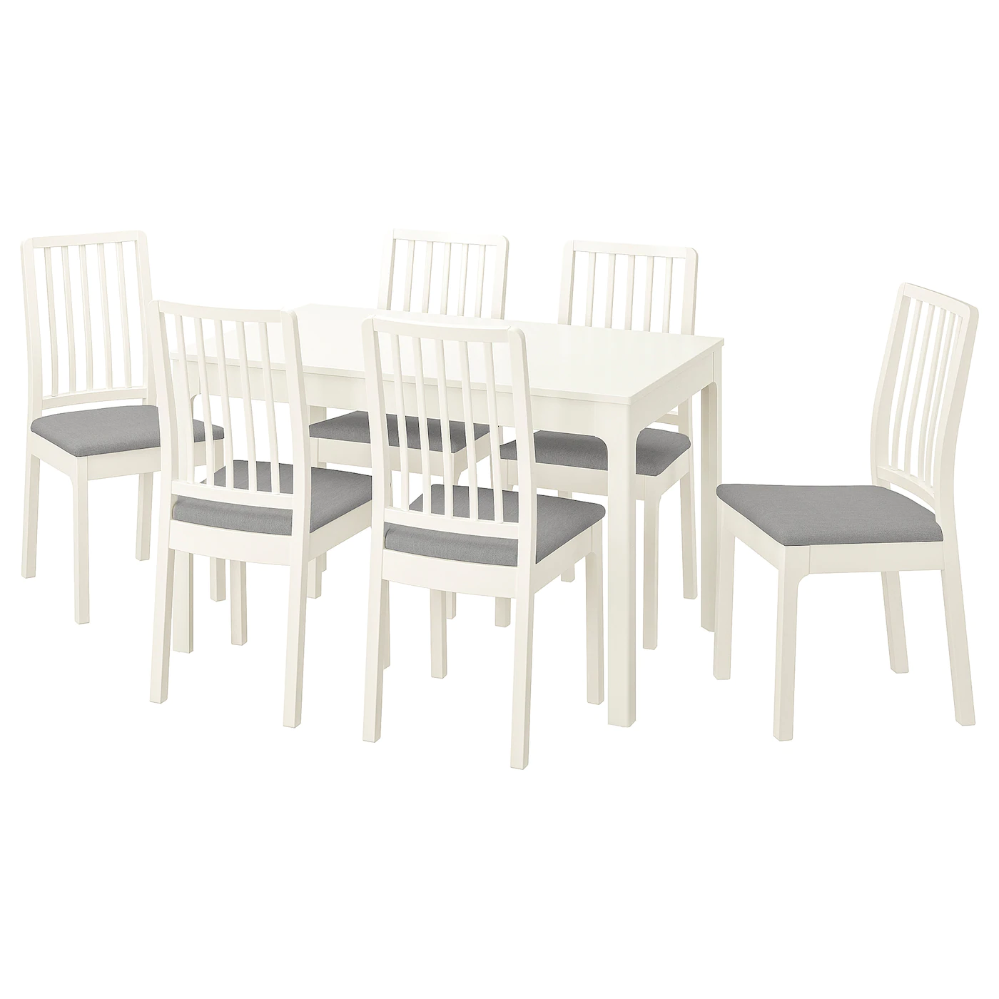 

Обеденная группа Ikea Экедален/Экедален белый/серый [494.827.33], Экедален/Экедален