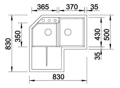 

Кухонная мойка Blanco Metra 9 E белый [515568], Metra 9 E