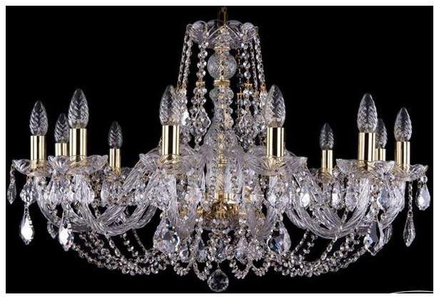 

Подвесная люстра Bohemia Ivele Crystal 1406/12/300/G/Leafs