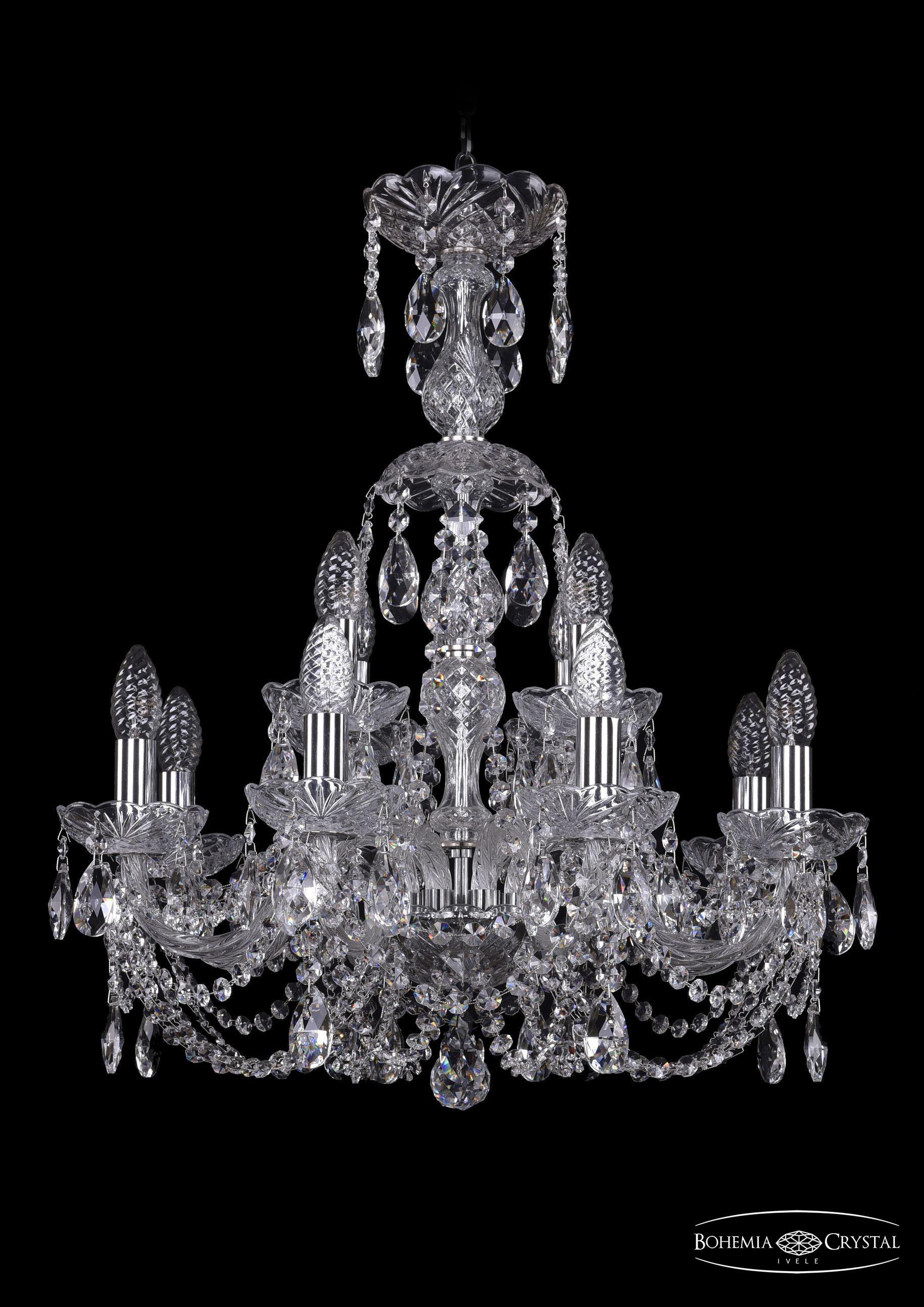 

Подвесная люстра Bohemia Ivele Crystal 1406/8+4/195/XL-64/Ni