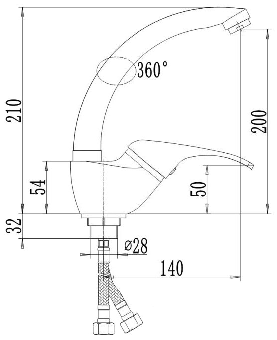

Смеситель РМС SL128-011F, SL128-011F