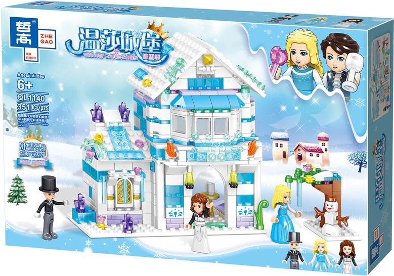 

Конструктор Zhe Gao Disney Зимний дом для Эльзы и Анны [QL1140], Disney Зимний дом для Эльзы и Анны