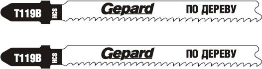 

Пилка для лобзика GEPARD по дереву T119B 2шт [GP0620-11], по дереву T119B 2шт