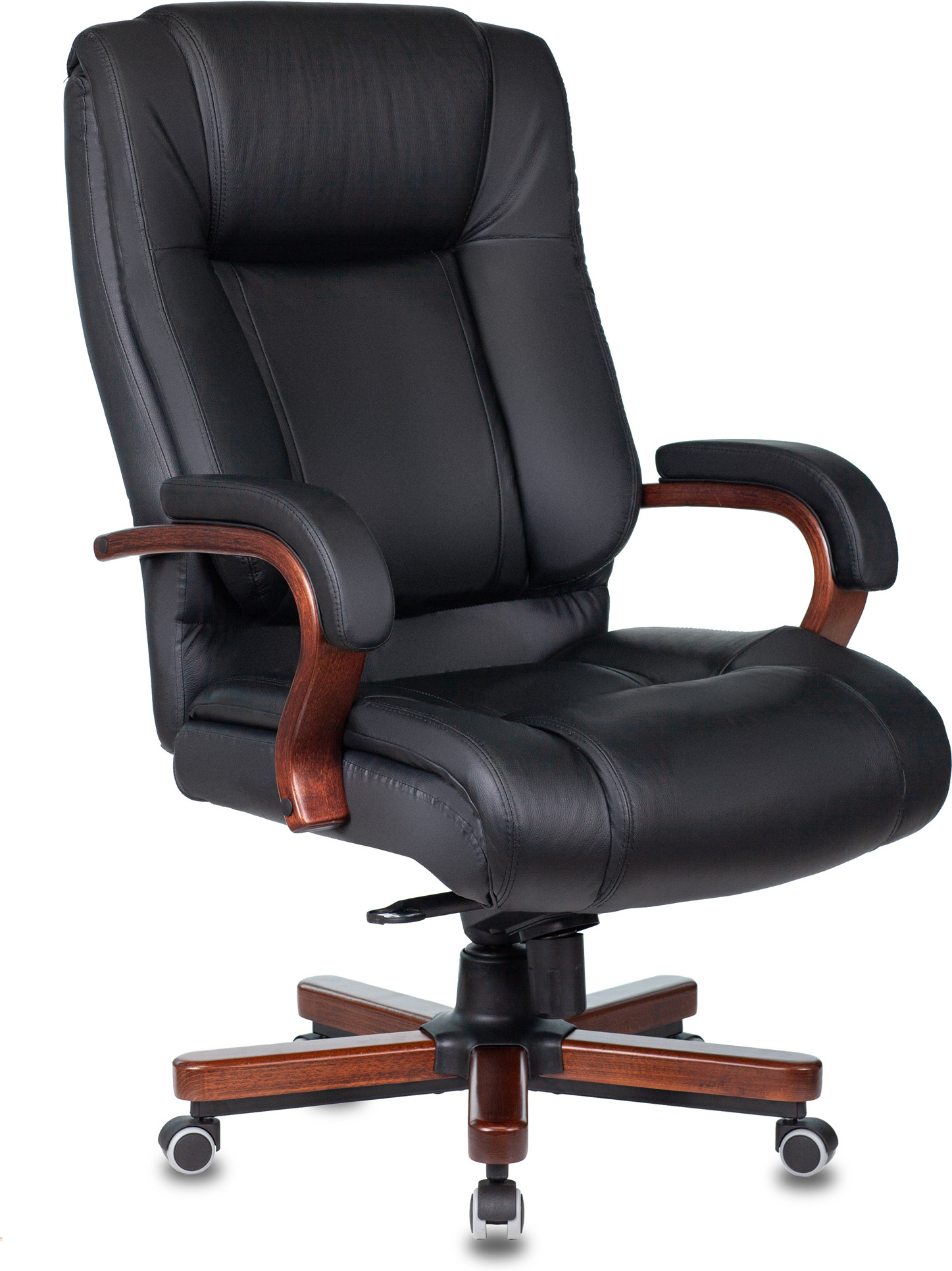 

Офисное кресло Бюрократ T-9925WALNUT черный [T-9925WALNUT/BLACK], Кресло руководителя Бюрократ T-9925WALNUT/BLACK