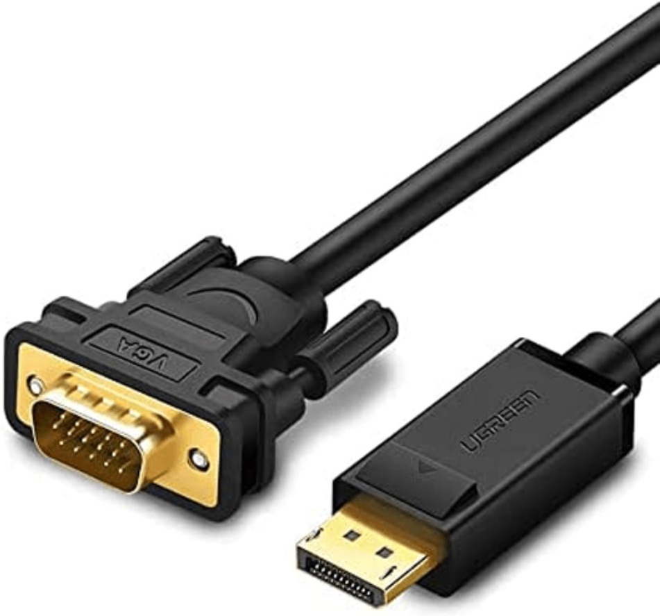 

Кабель UGREEN DP105 1.5m Black (10247), Кабель UGREEN DP105-10247 DisplayPort (M) to VGA (M), 1080P@60Hz, 1.5m, Black UGREEN DP Male to VGA Male Cable 1.5m DP105 (Black) 10247