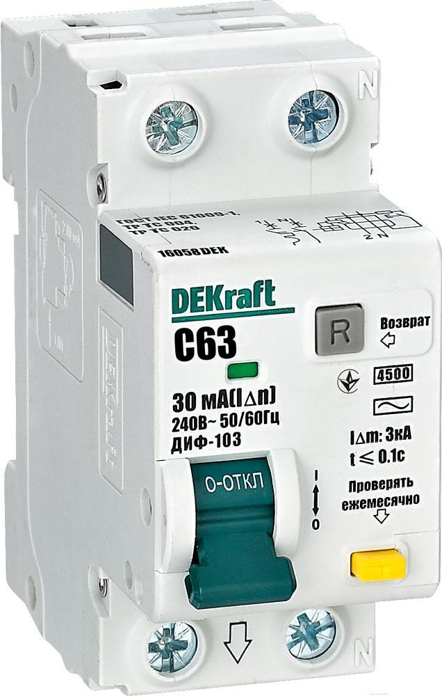 

Дифференциальный автомат АВДТ Schneider Electric DEKraft 16052DEK