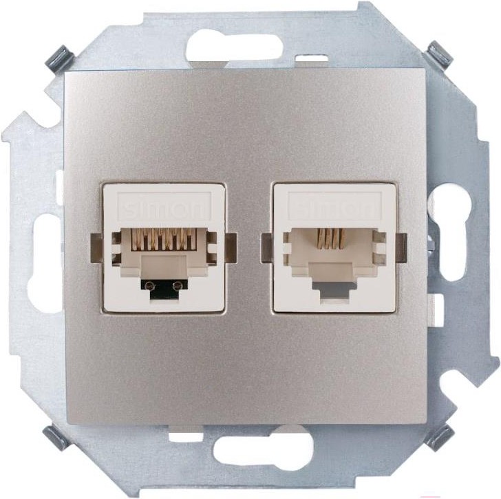 

Розетка Simon 1591590-034 шампань