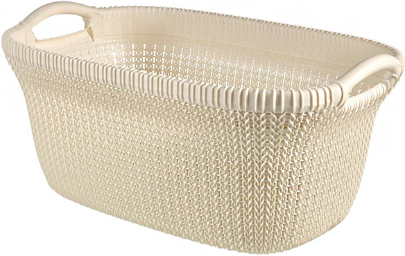 

Корзина для глаженного белья Curver KNIT LAUNDRY BASKET OASWHT STD 40L (белый), Корзина Curver Knit 40L (кремовый)