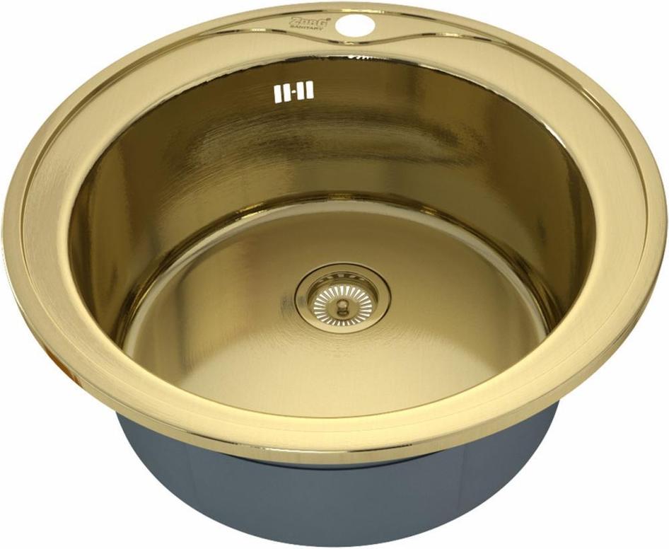 

Кухонная мойка ZorG SZR-510/205 BR, INOX -PVD SZR 510/205 BR
