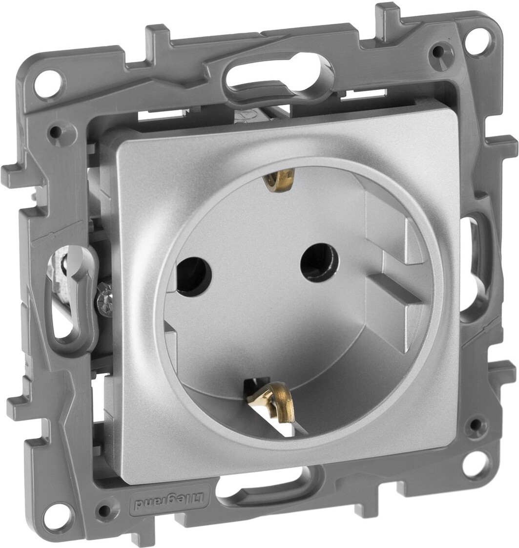 

Розетка Legrand Etika 672422 алюминий