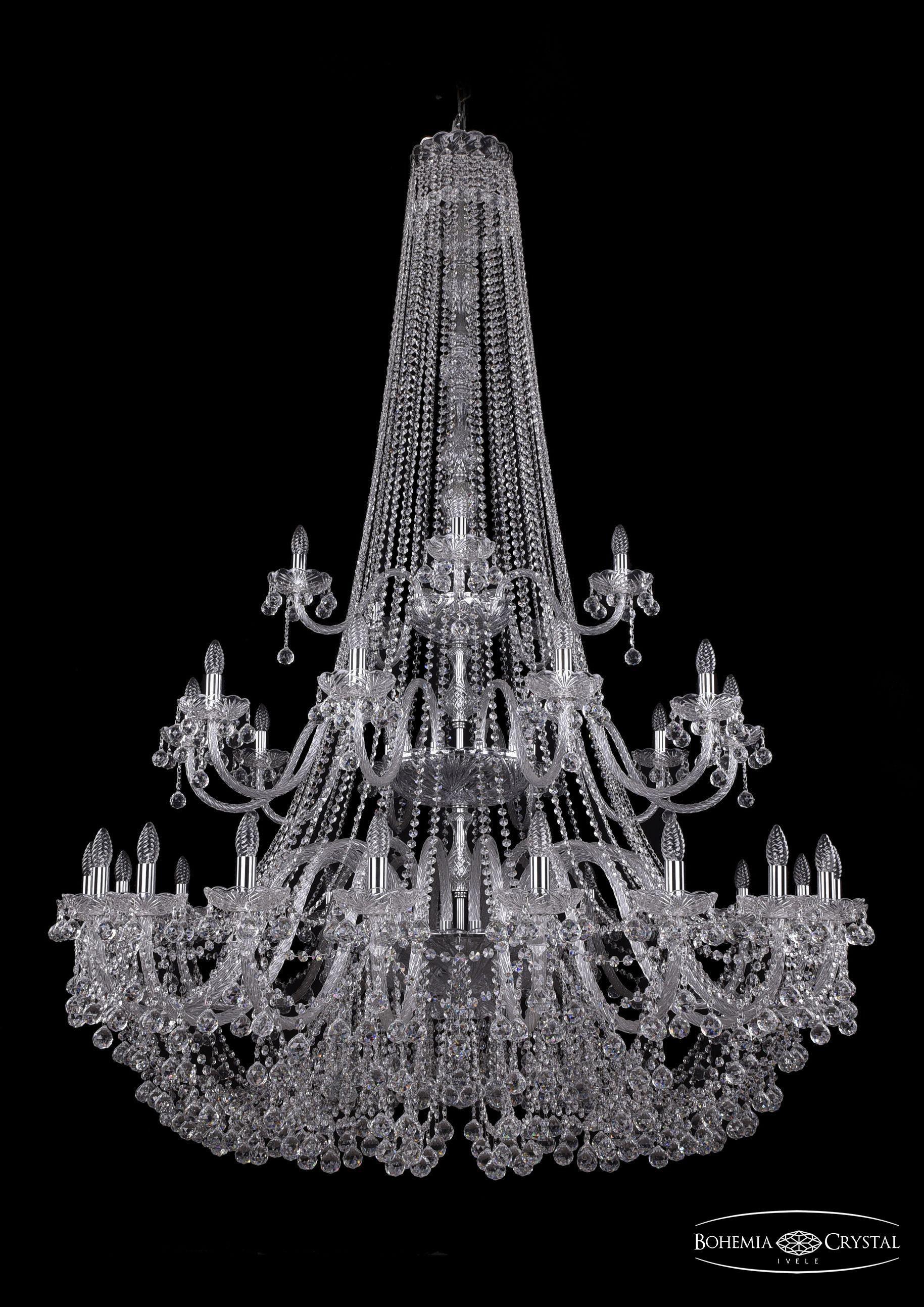 

Подвесная люстра Bohemia Ivele Crystal 1409/20+10+5/530/h-203/3d/Ni