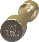 

Гантель цельная MB Barbell Фитнес 1.5 кг хром, Гантель MB Barbell Фитнес 1.5кг хром