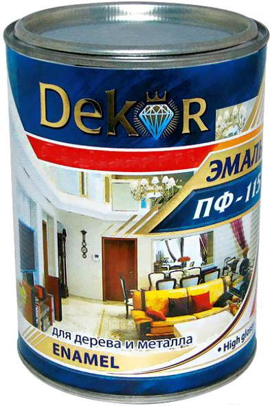 

Краска Dekor ПФ-115 1.8кг белый матовый