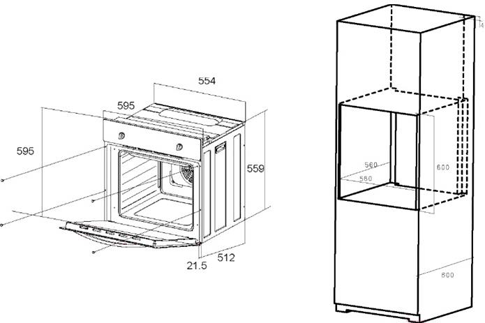 

Комплект встраиваемой техники Maunfeld EEHE.64.5EB/KG + EOEC.586S1, EEHE.64.5EB/KG + EOEC.586S1