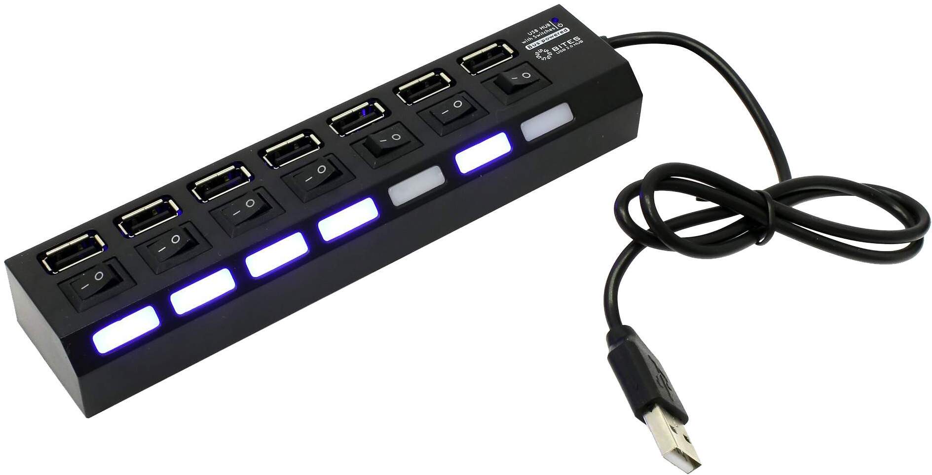 

USB-хаб 5bites HB27-203PBK черный