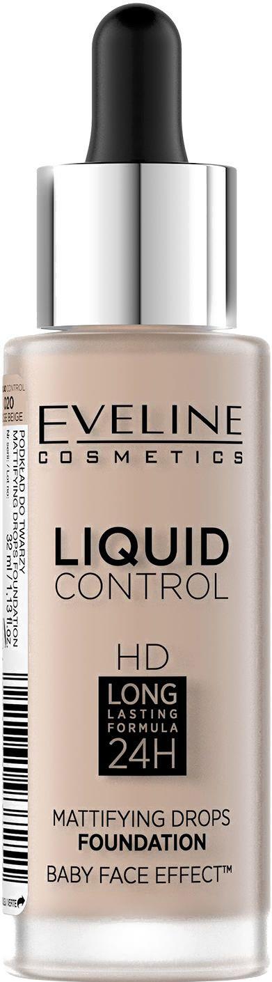 

Тональный крем Eveline Cosmetics Liquid Control №020 Rose Beige инновационный жидкий 32мл