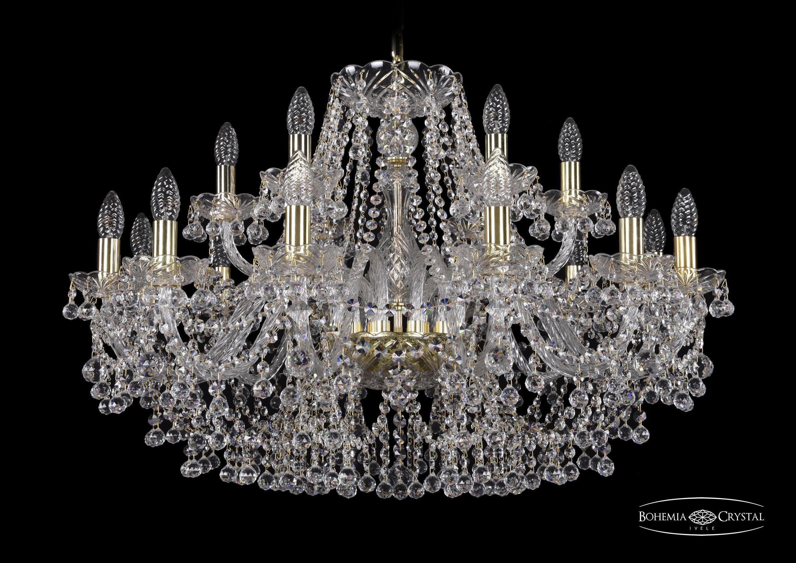 

Подвесная люстра Bohemia Ivele Crystal 1409/12+6/300/G